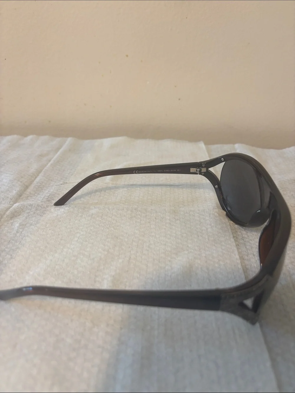 Valentino Brown Frame Sunglasses with Dark Gray Lenses